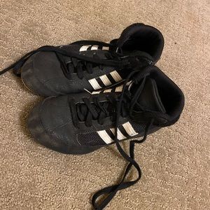 Adidas wrestling shoes.